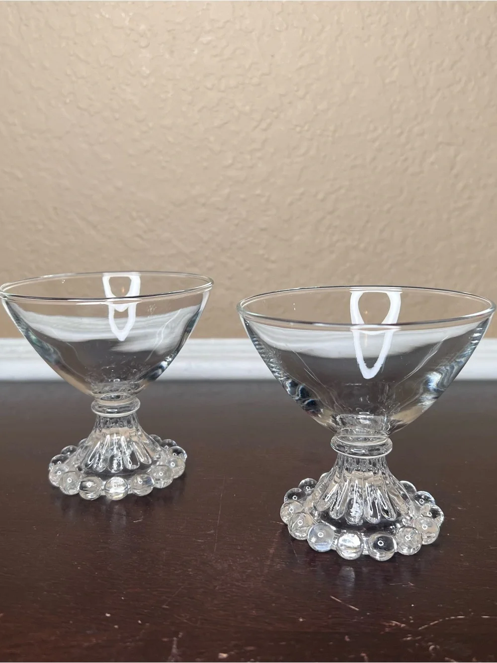 Vintage 1960s Anchor Hocking Berwick Boopie Dessert Glasses Set of 2